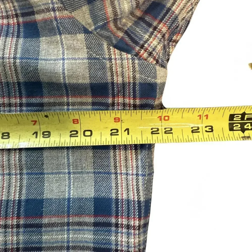 Banana Republic Luxe Flannel Slim Fit M – Blue Plaid